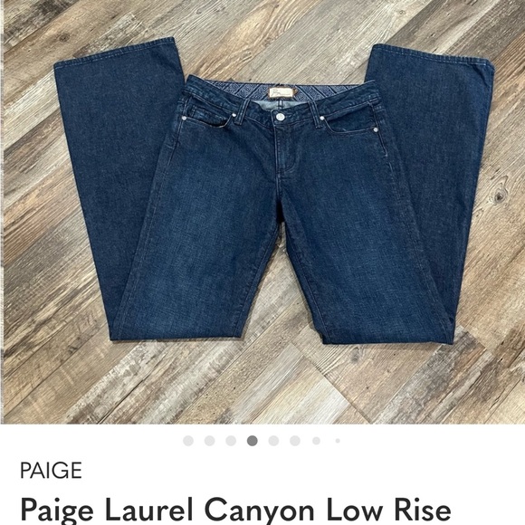 Paige Laurel Canyon Low Rise Bootcut Jeans Sz 30/10 30x34 Staple Y2K 90s Western - Picture 4 of 9